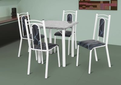 Conjunto De Mesa Com 6 Cadeiras Thais Moveis